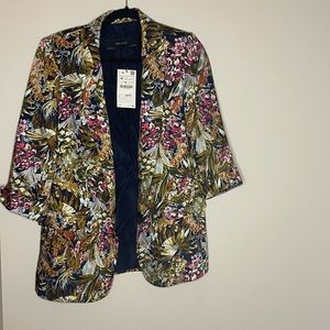 Zara floral blazer jacket